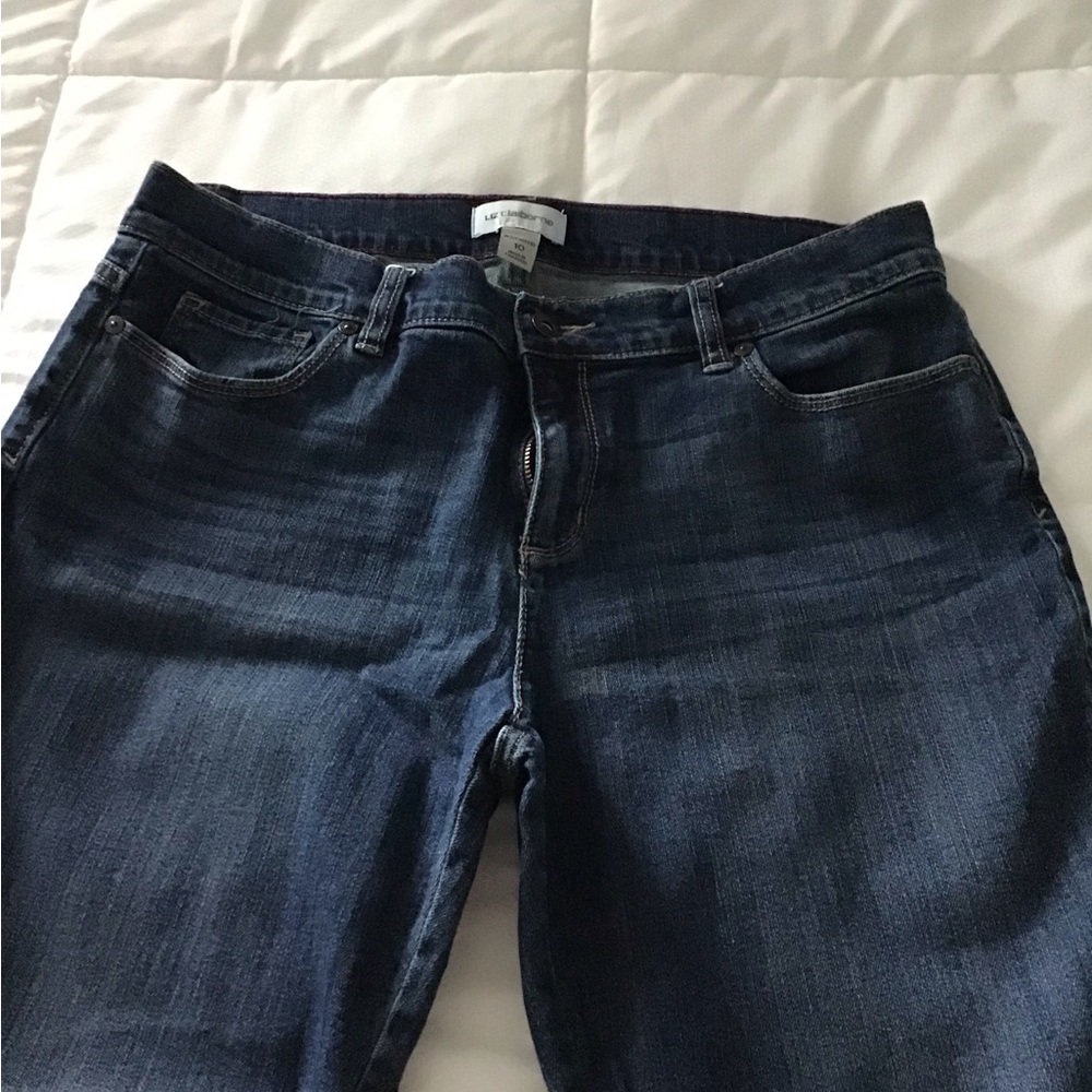 Liz Claiborne Blue Straight Leg Jeans Premium Denim